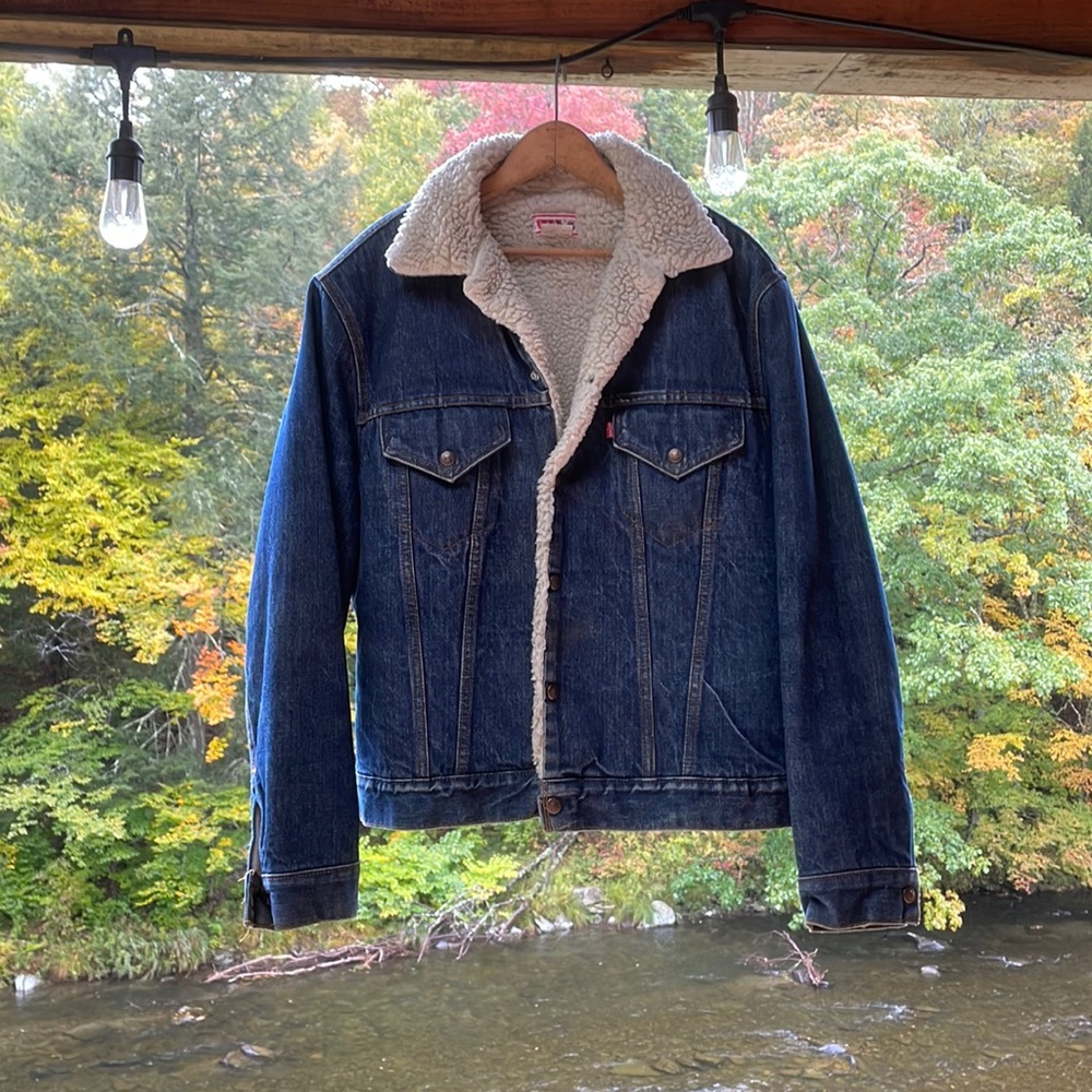 Levis vintage 60s shearling jean coat